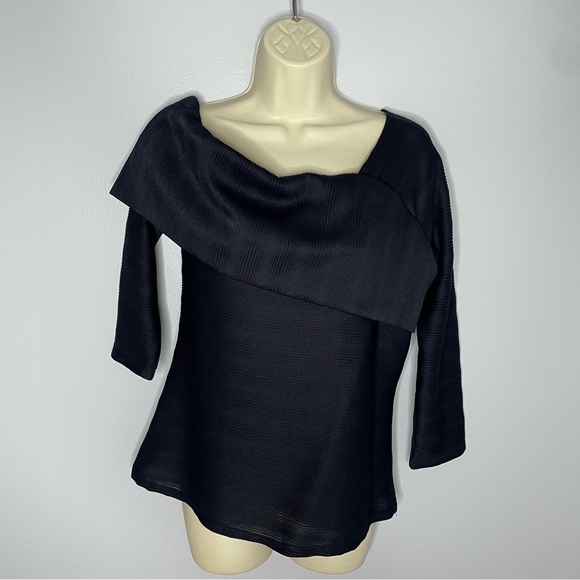 Anthropologie Blue Tassel Off Shoulder Top - Picture 2 of 12